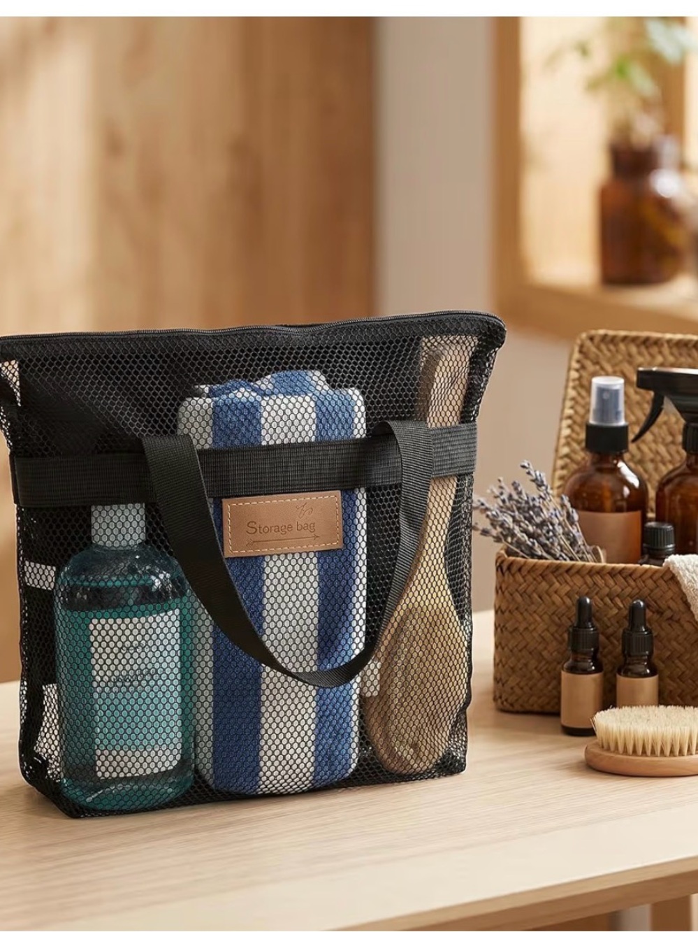 1 Lrg. Mesh Tote Bag / Shower Caddy NIP